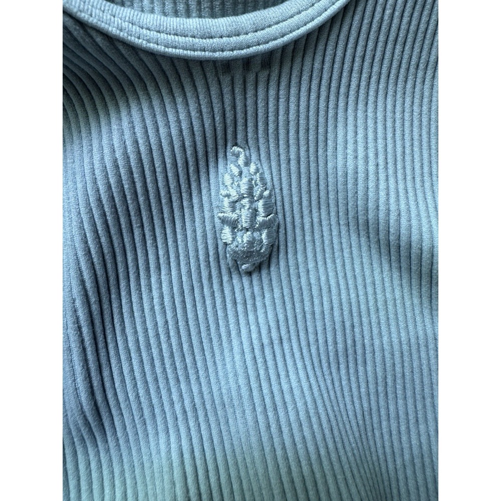 Free People Movement Ribbed Bodysuit Women's M/L Seafoam Green Scoop Back - Picture 4 of 6